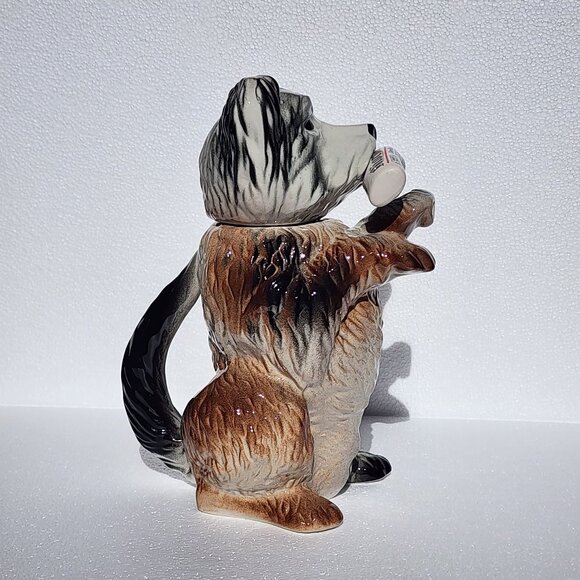 Rare-Vtg 1987--Paul Cardew-South West Ceramics-Terrier Dog with Newspaper Teapot - Picture 2 of 16